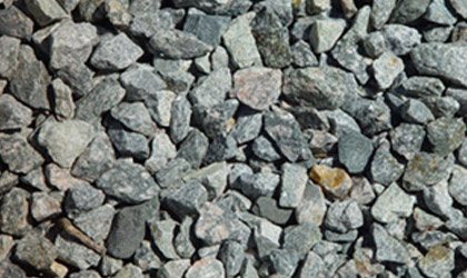 Crushed blue metal aggregates